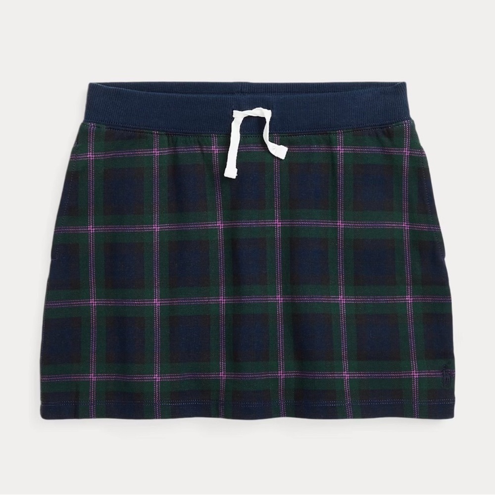Polo by Ralph Lauren Tartan Mini Skirt in Navy and Green